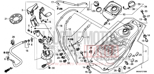 RESERVOIR A CARBURANT/POMPE A CARBURANT NC750XDH de 2017